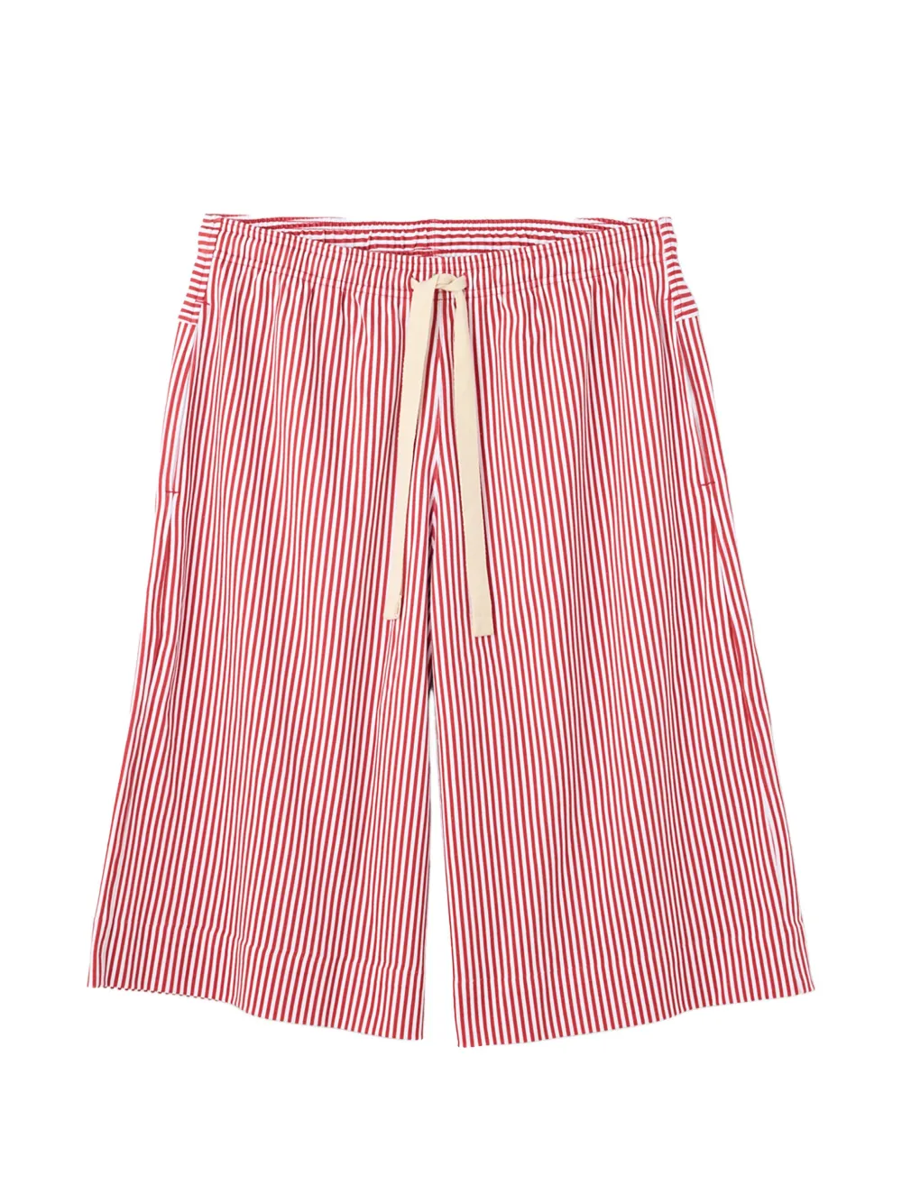 Jacquemus D'été stripe-print drawstring shorts - Rosso