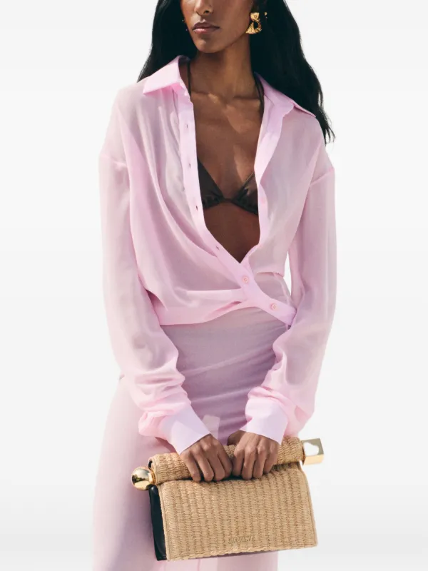 jacquemus dress pink Jacquemus Pink Saudade Gathered Satin Mini Dress