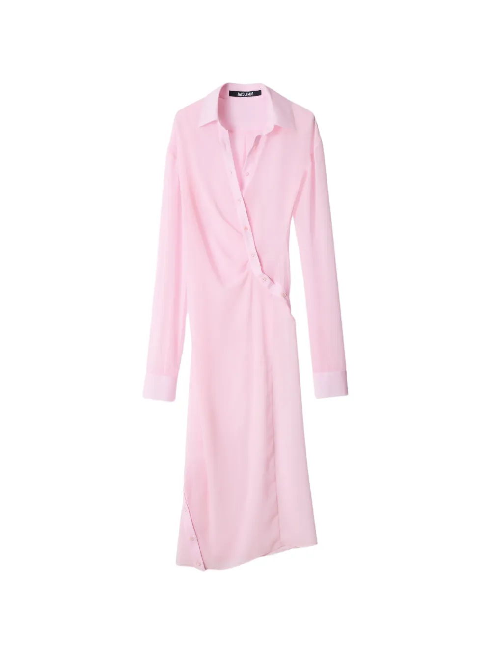 Jacquemus Pareo asymmetric-fastening midi dress - Rosa
