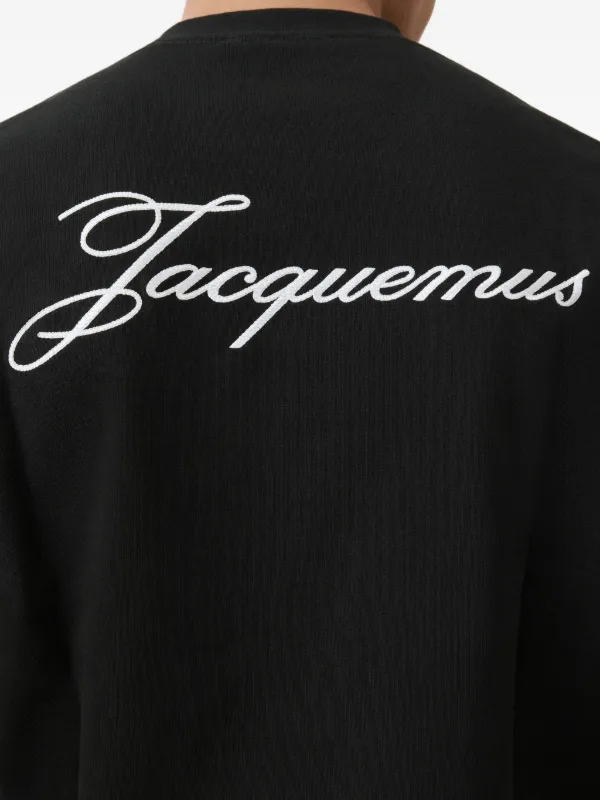 Jacquemus logo-embroidered T-shirt | Black | FARFETCH JO