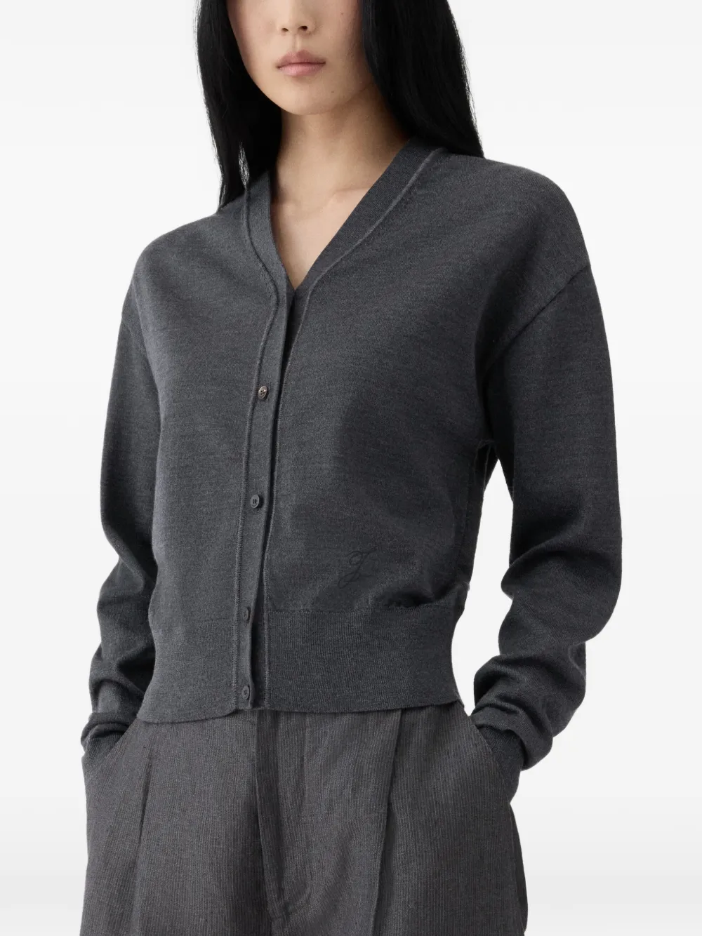 Jacquemus The J embroidered cardigan Grijs