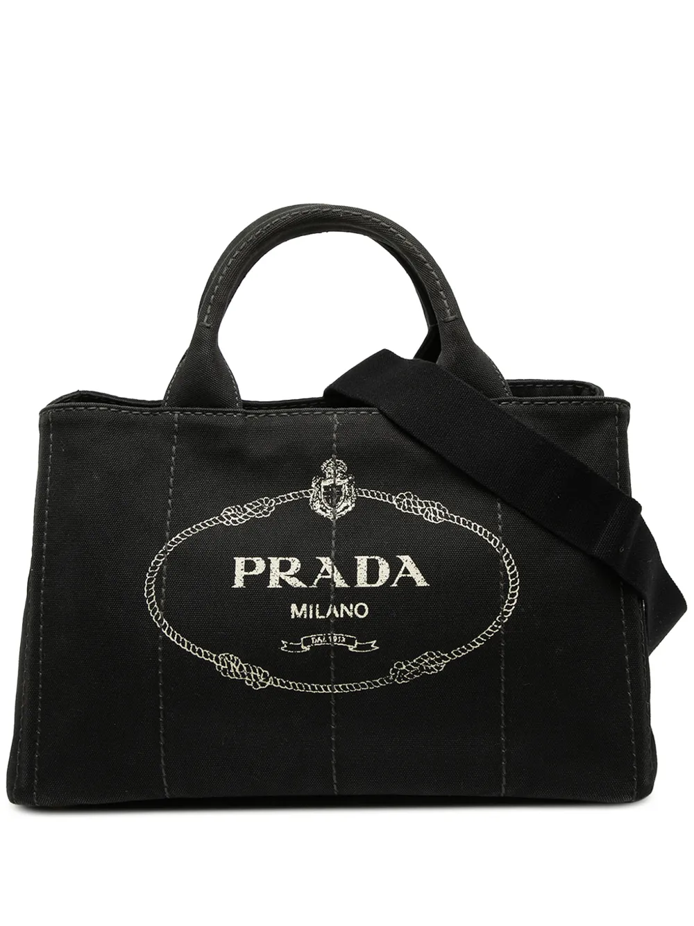 Prada Pre-Owned 2013-2025 Canvas Canapa Logo satchel | Black | Image 1