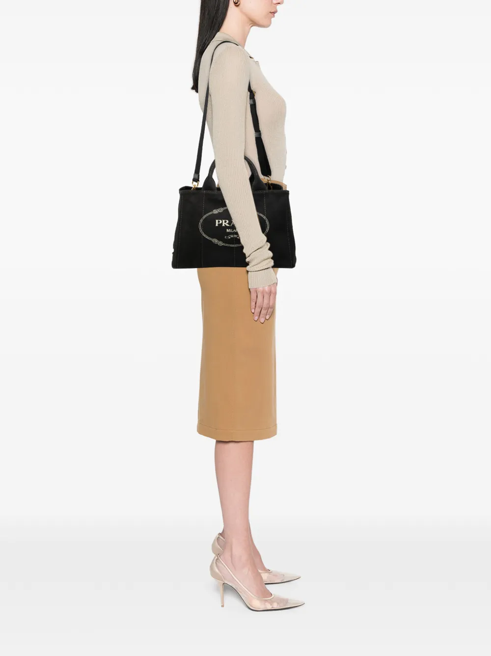 Prada Pre-Owned 2013-2025 Canvas Canapa Logo satchel | Pre-Owned | Image 2