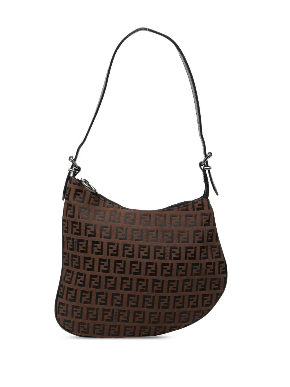 Fendi Pre-Owned 2000-2010 Zucchino Canvas Oyster Schultertasche - Braun