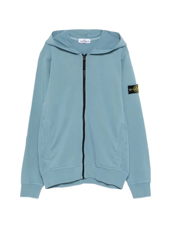 Stone Island Junior ジップ スウェットパーカー | ブルー | FARFETCH JP
