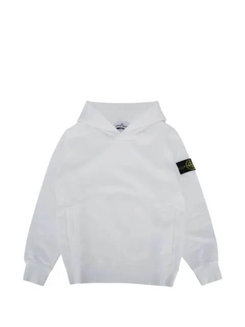 Stone Island Junior hooded zip-up top