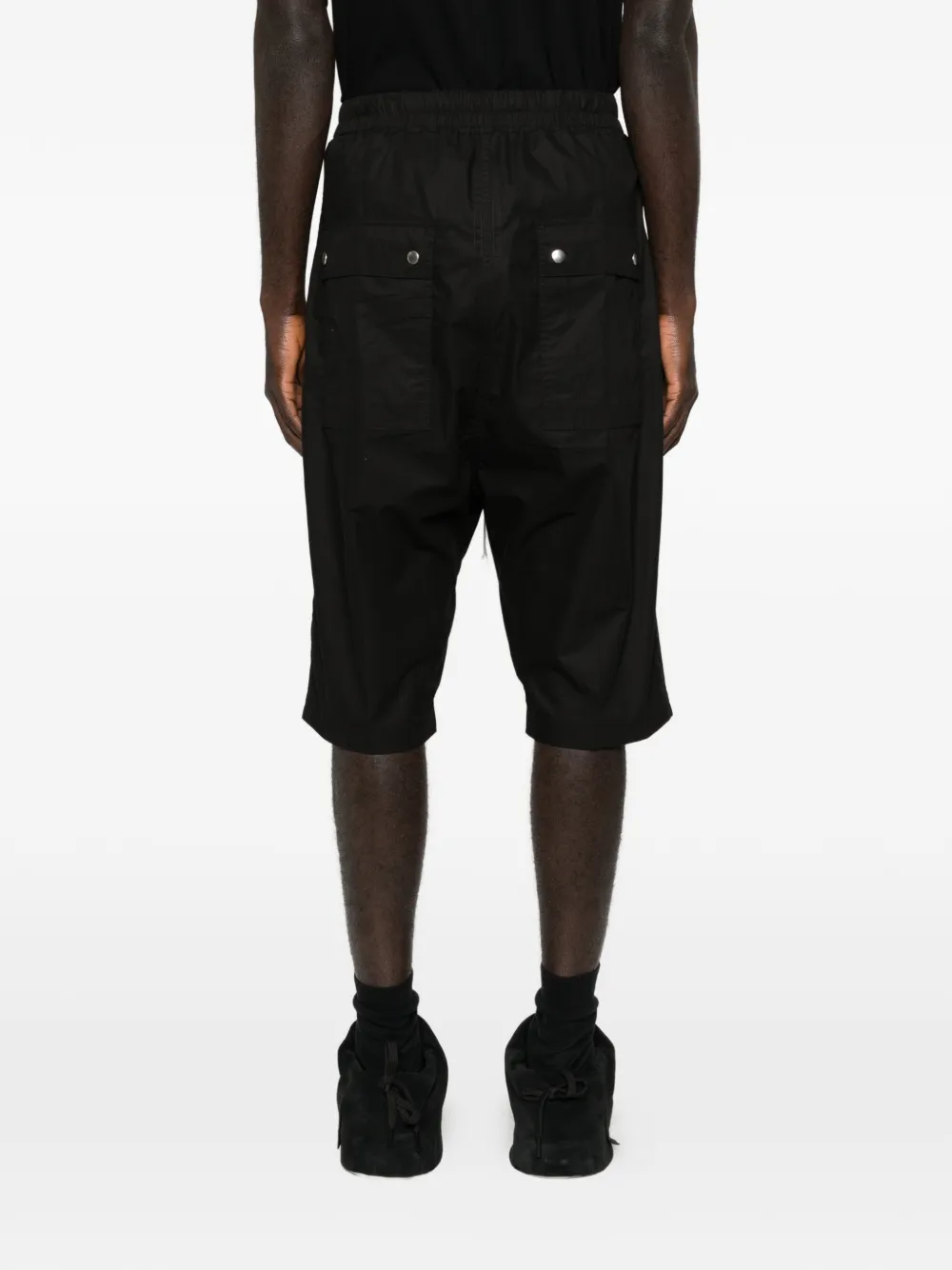 Rick Owens Bela Pods shorts met trekkoord Zwart
