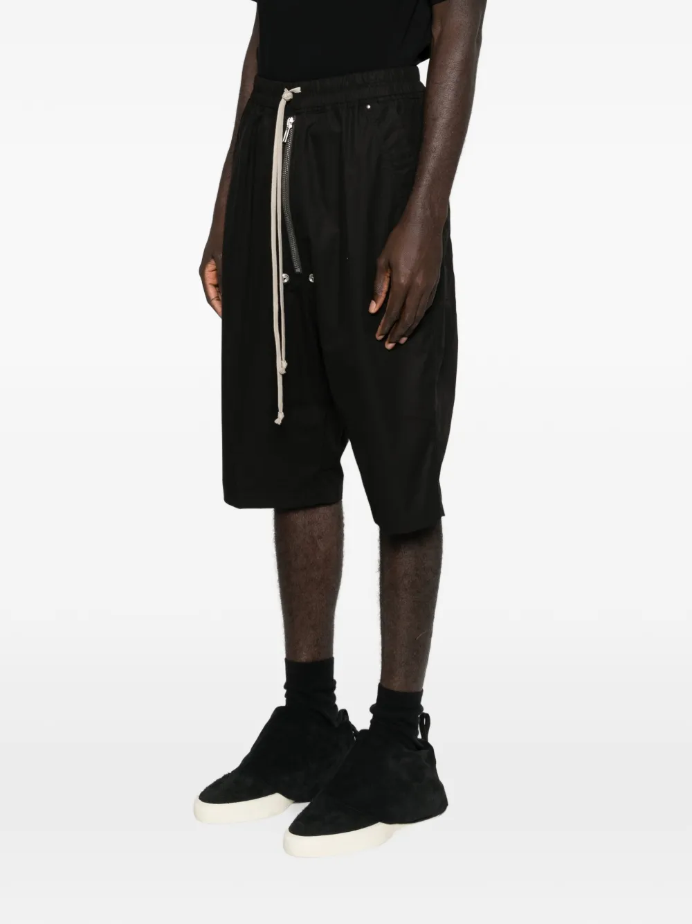 Rick Owens Bela Pods shorts met trekkoord Zwart