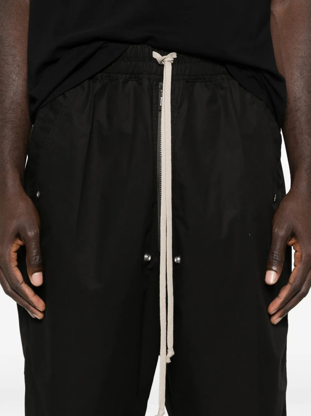 Rick Owens Bela Pods Drawstring Shorts | Black | FARFETCH