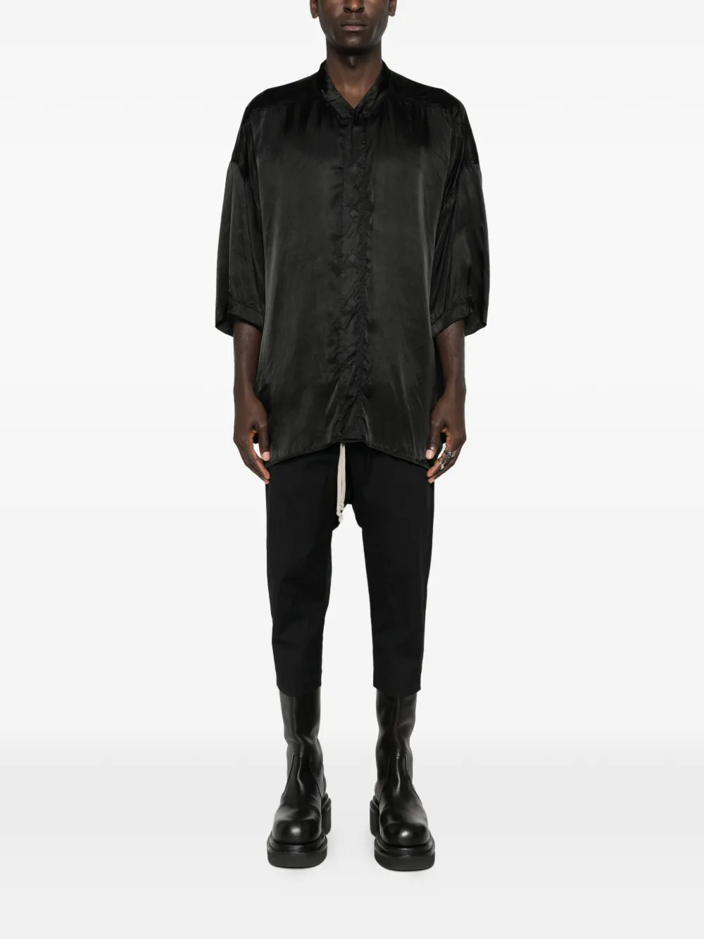 Rick Owens Jumbo Faun shirt - Zwart