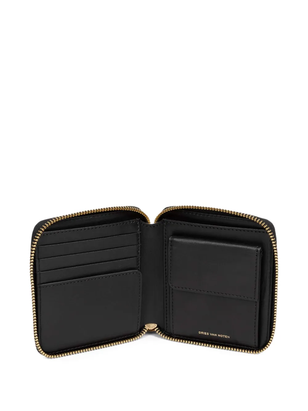  Dries Van Noten Zip Leather Wallet - Black 