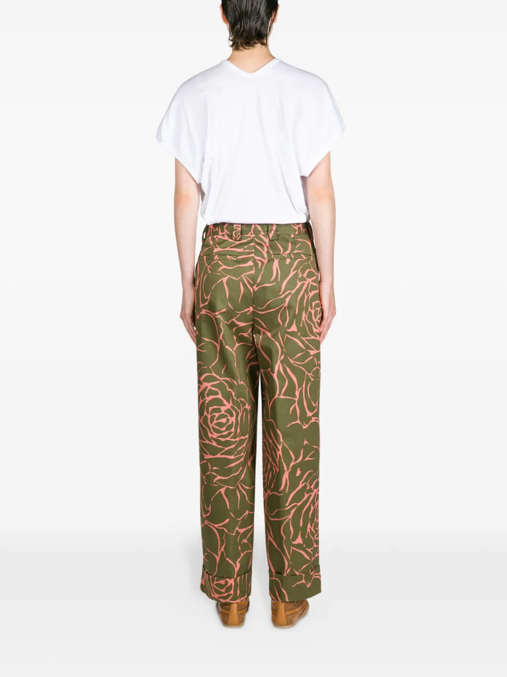 DRIES VAN NOTEN Broek met bloemenprint Groen