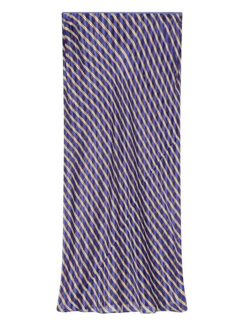 DRIES VAN NOTEN mellemlang devoré-nederdel