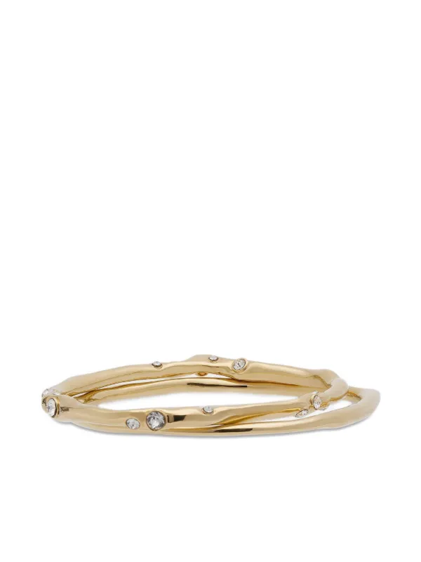 Dries Van Noten Embellished Cuffs in Gold