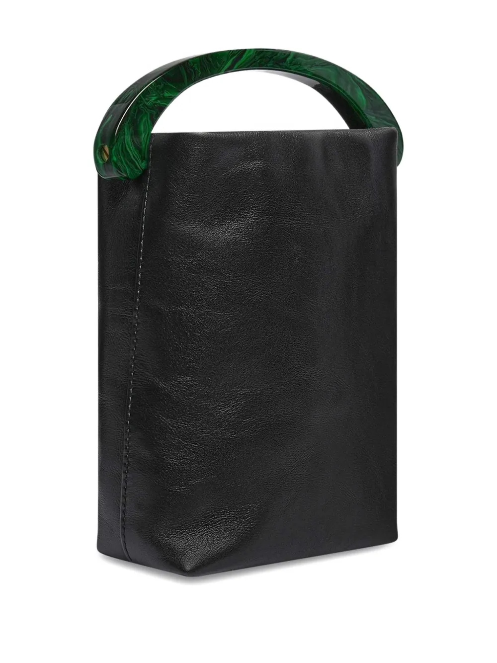 DRIES VAN NOTEN Kleine leren shopper Zwart