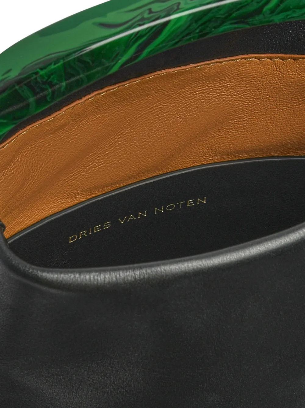 DRIES VAN NOTEN Kleine leren shopper Zwart