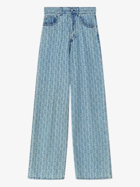 DRIES VAN NOTEN Weite Jeans mit Print