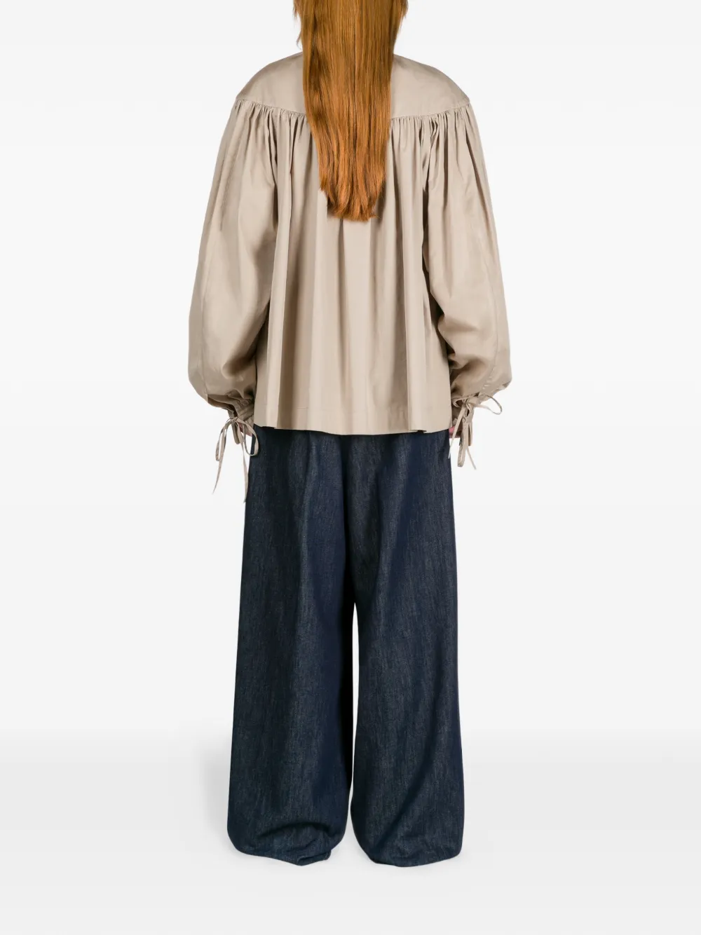 ruffled cotton blouse