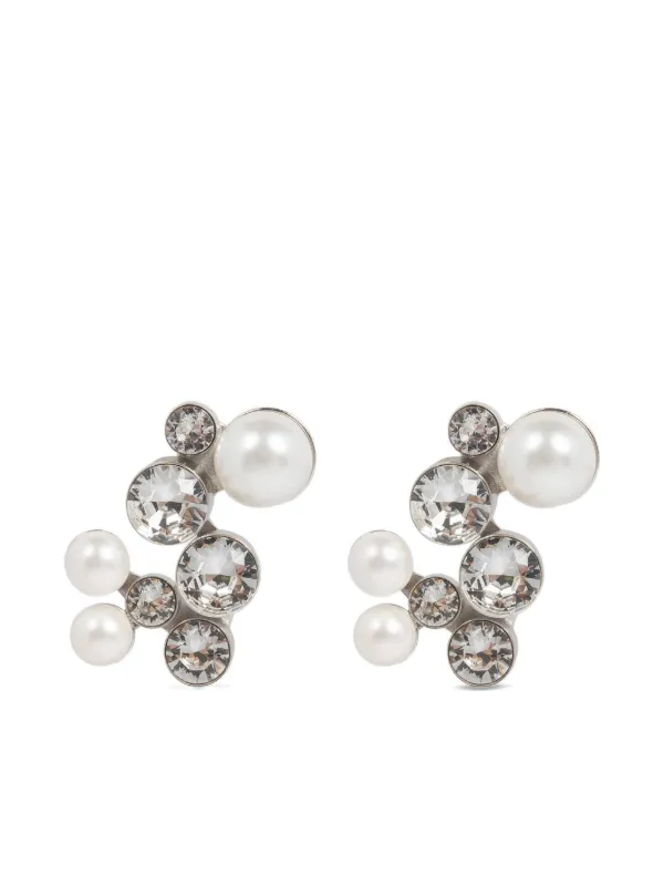 Dries Van Noten Post-back Earrings in Silver