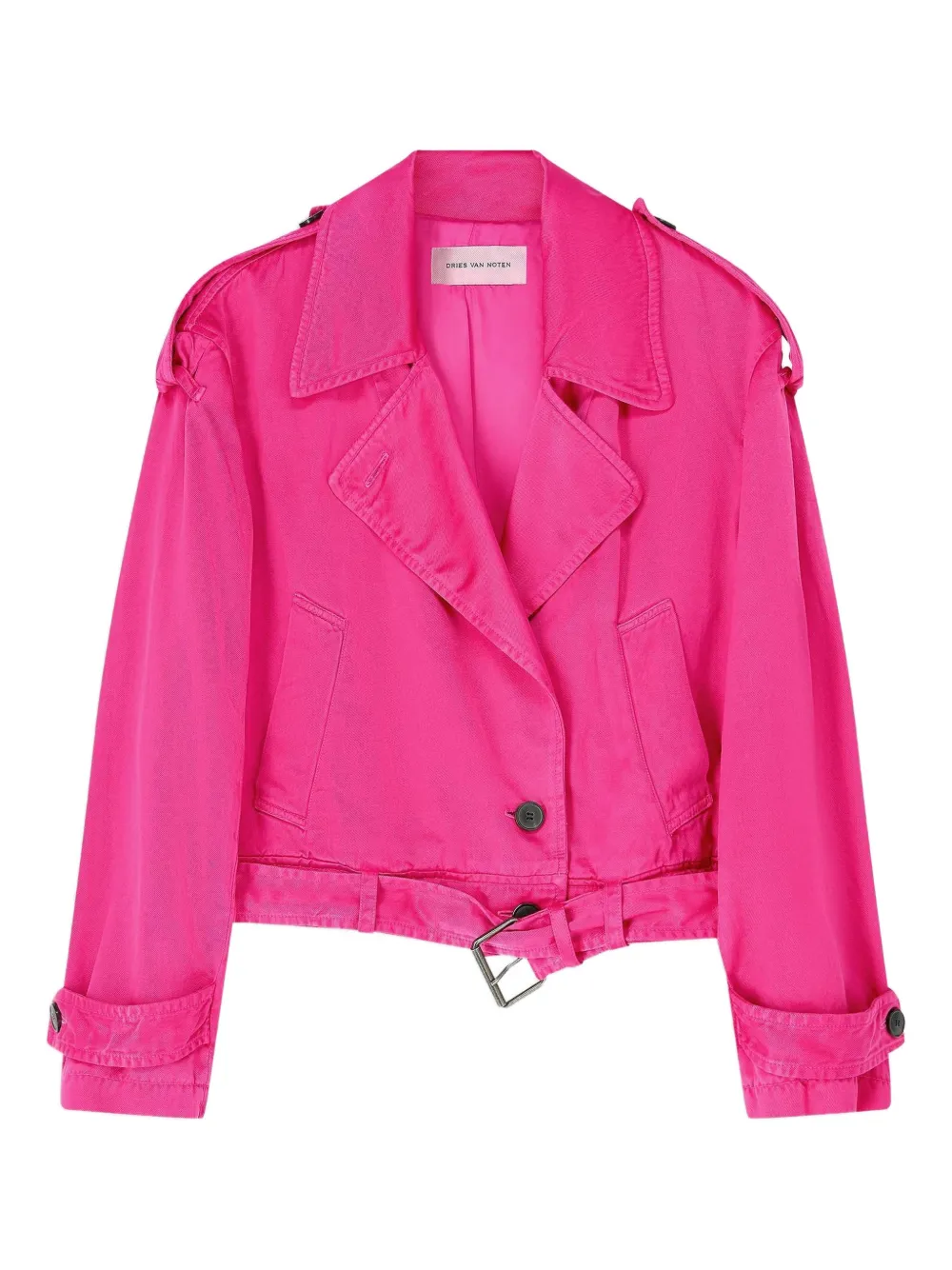 DRIES VAN NOTEN Überfärbte Bikerjacke - Rosa