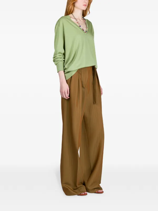 DRIES VAN NOTEN Vネック セーター | グリーン | FARFETCH JP