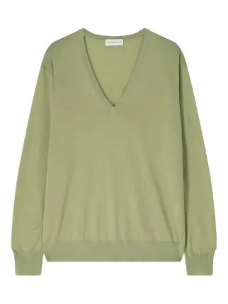 トップス Dries Van Noten loose merino sweater DRIES VAN NOTEN V-neck merino-wool Sweater | Green | FARFETCH