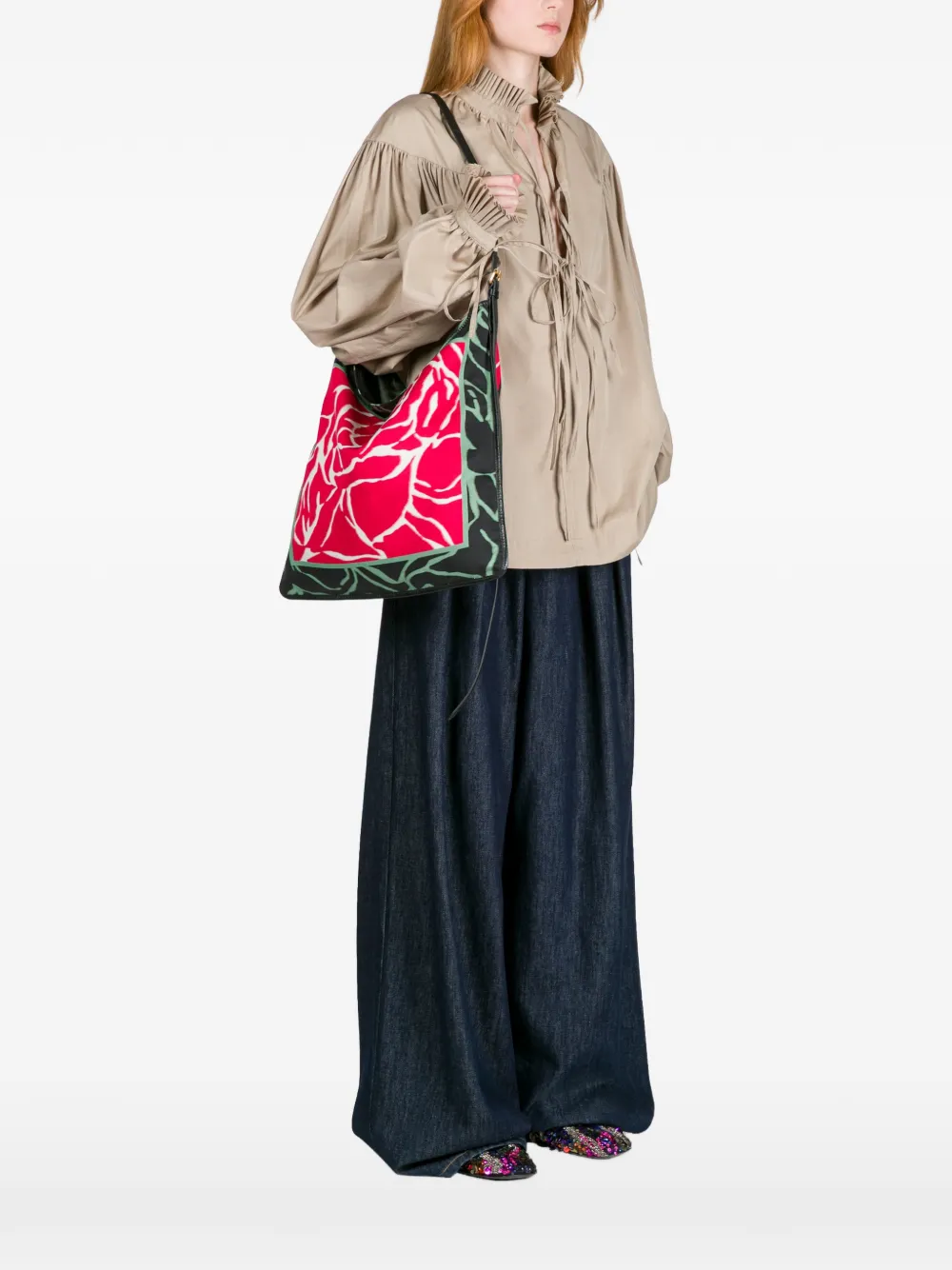 large graphic-print shoulder bag