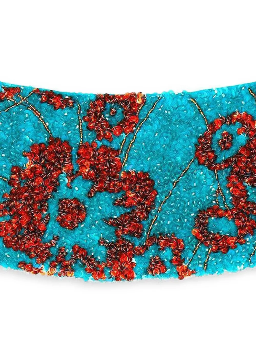 DRIES VAN NOTEN Cummerbund met borduurwerk - Blauw