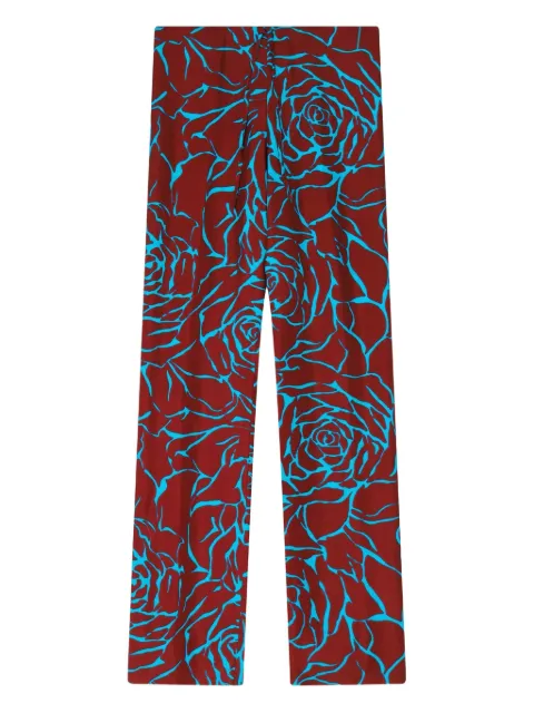 DRIES VAN NOTEN floral elasticated trousers