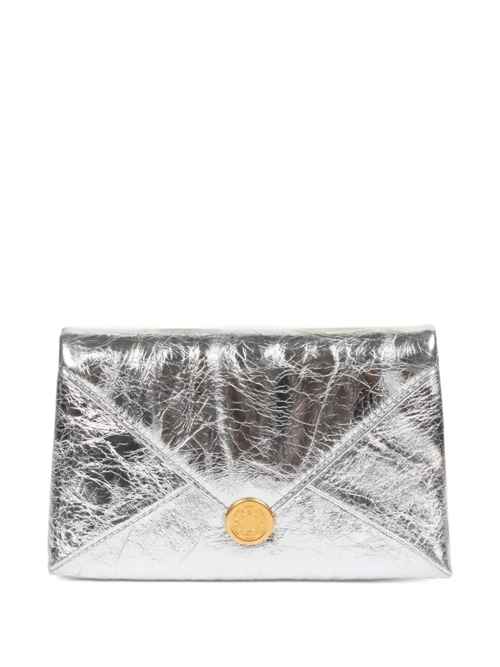 DRIES VAN NOTEN Clutch a busta in pelle - Argento
