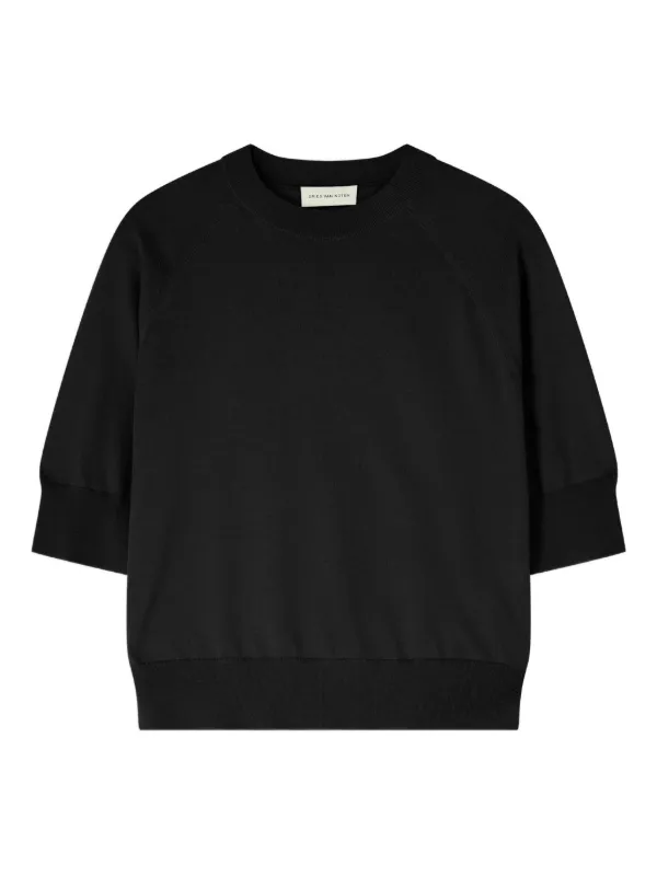 Dries Van Noten Merino Sweater in Black