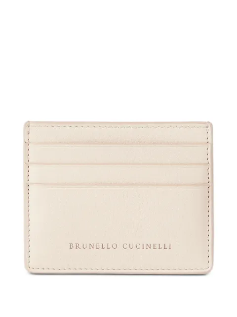 Brunello Cucinelli grained leather card case