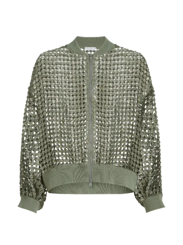 Brunello Cucinelli Long-sleeves Cardigan in Green
