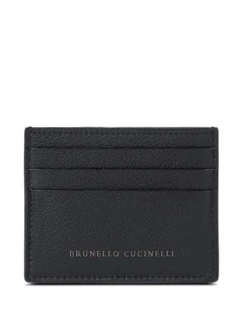 Brunello Cucinelli grained calfskin card case