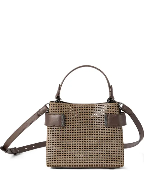 Brunello Cucinelli small Essence sparkling leather tote bag