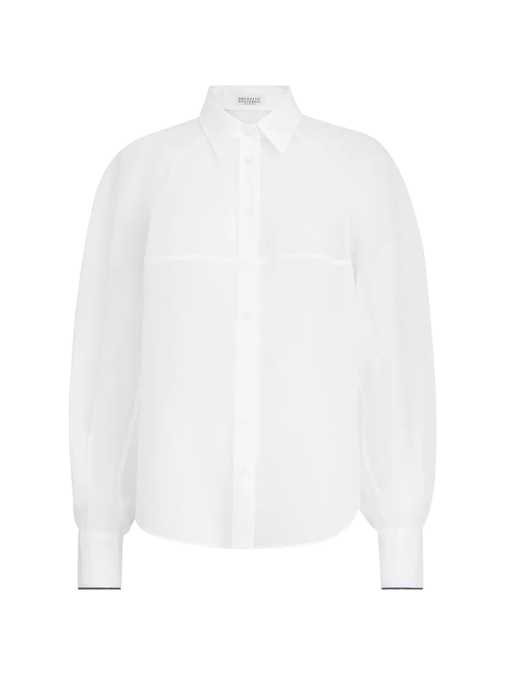 Brunello Cucinelli striped monili cotton shirt - Bianco