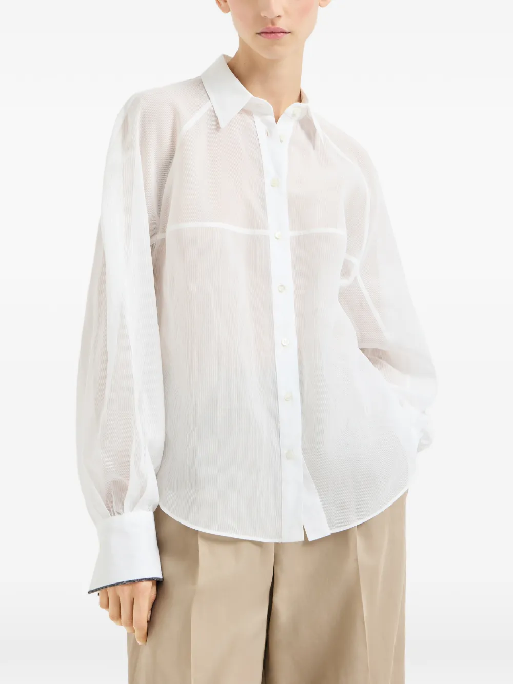 Sheer Long-Sleeve Shirt