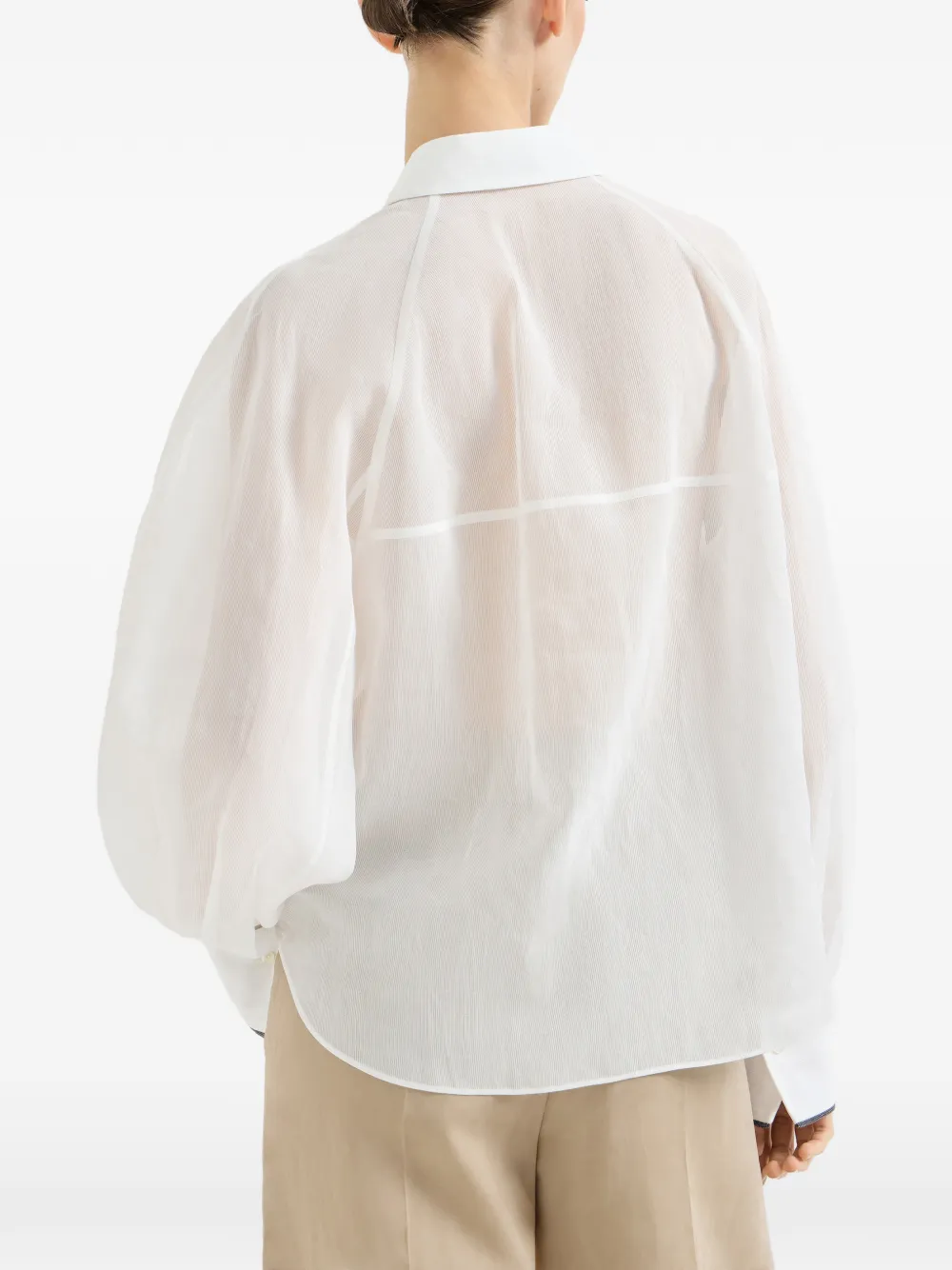 Sheer Long-Sleeve Shirt