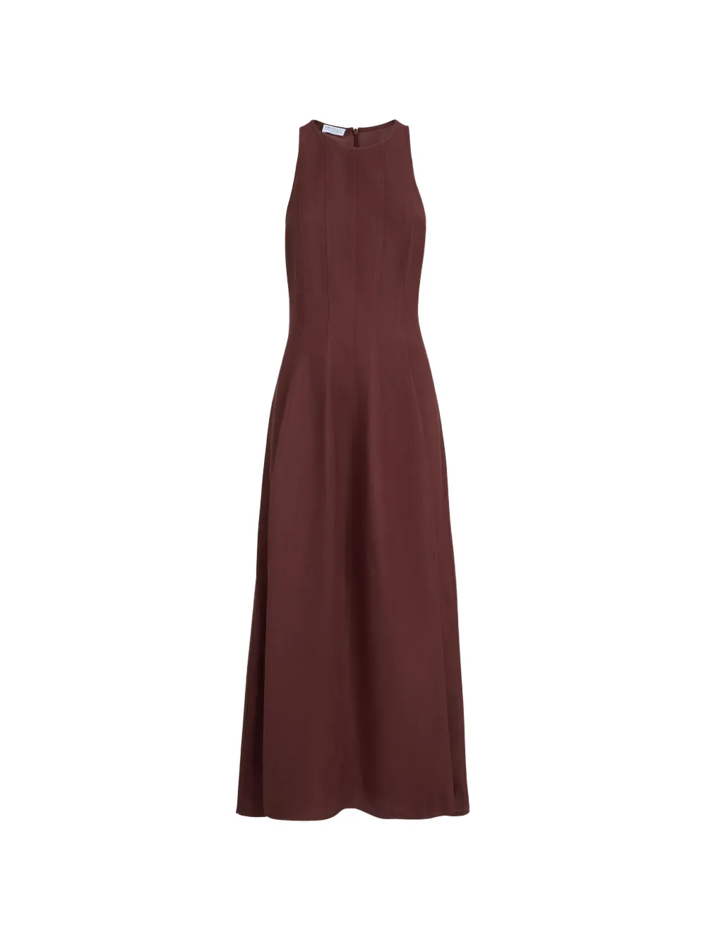 Brunello Cucinelli fluid twill midi dress - Rosso