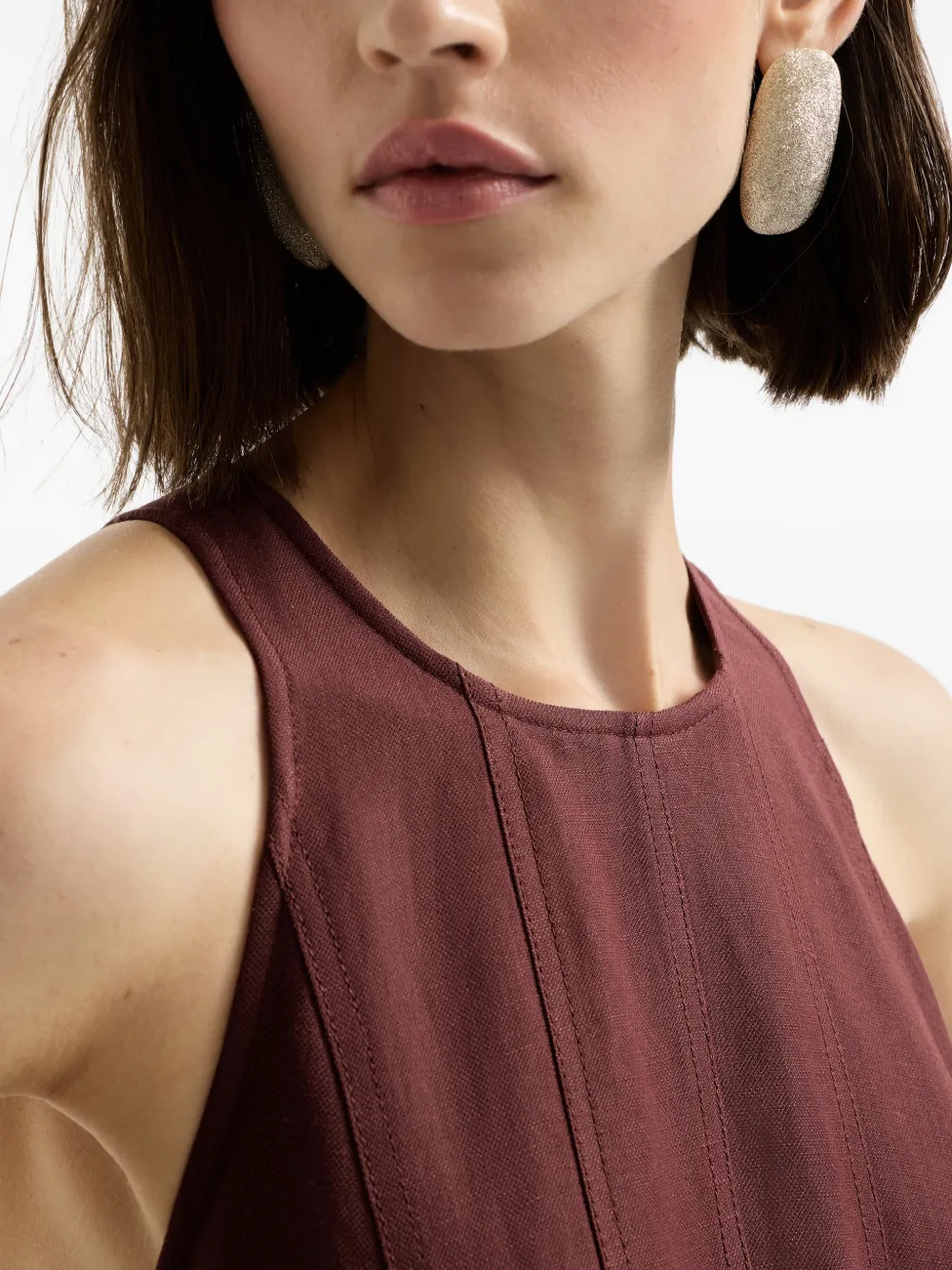 Fluid Twill Midi Dress