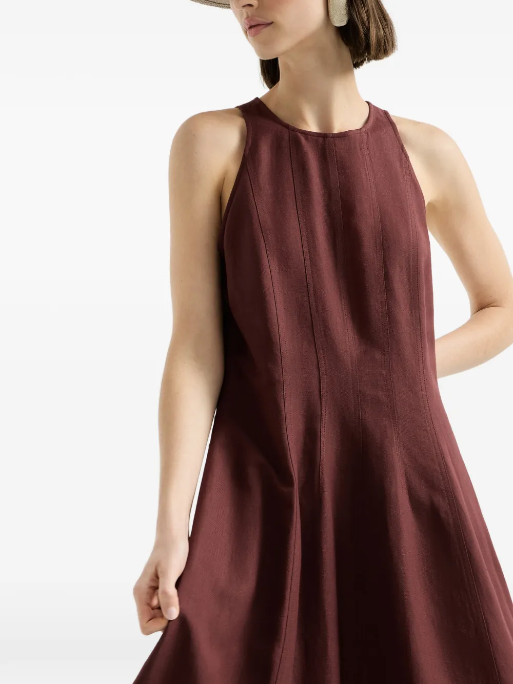 Fluid Twill Midi Dress