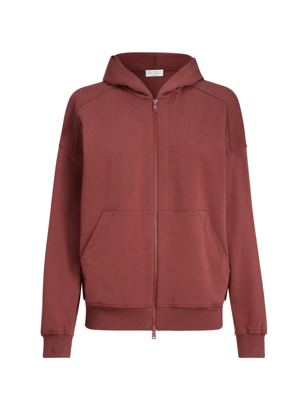 Brunello Cucinelli zip hoodie - Rosso
