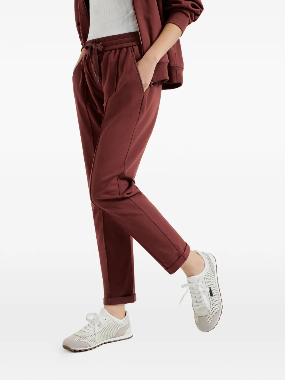  Brunello Cucinelli Drawstring Track Pants - Red 