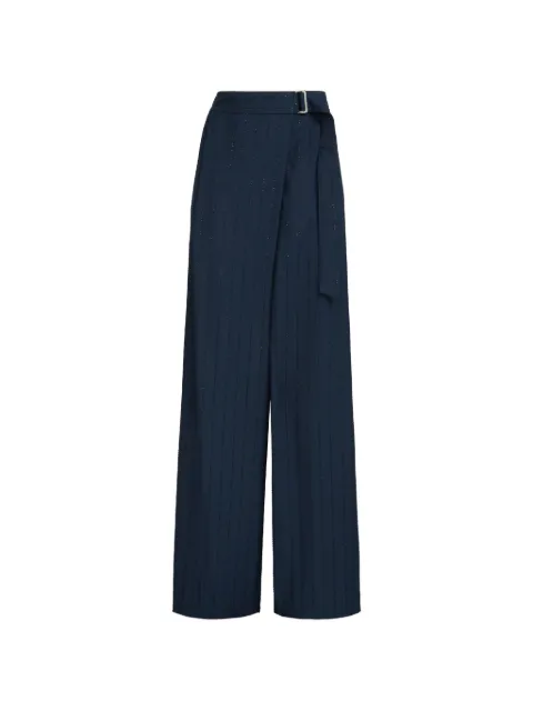 Brunello Cucinelli pantalones de vestir bordados con lentejuelas
