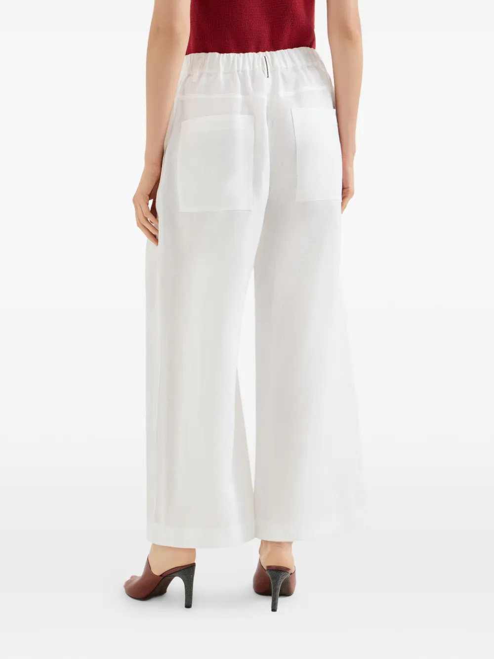 Brunello Cucinelli Palazzo plooibroek Wit