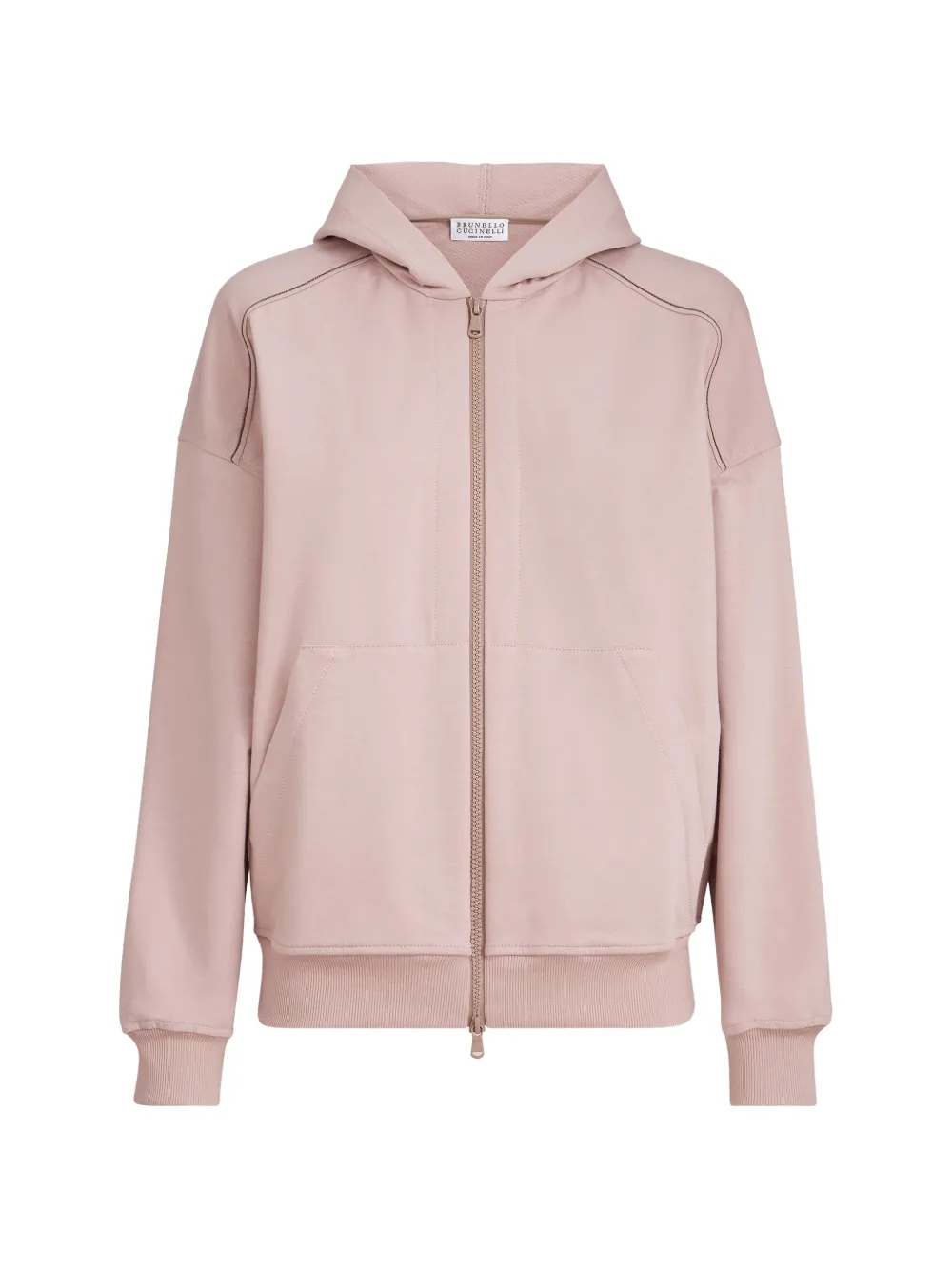 Brunello Cucinelli Felpa con cappuccio e zip - Rosa