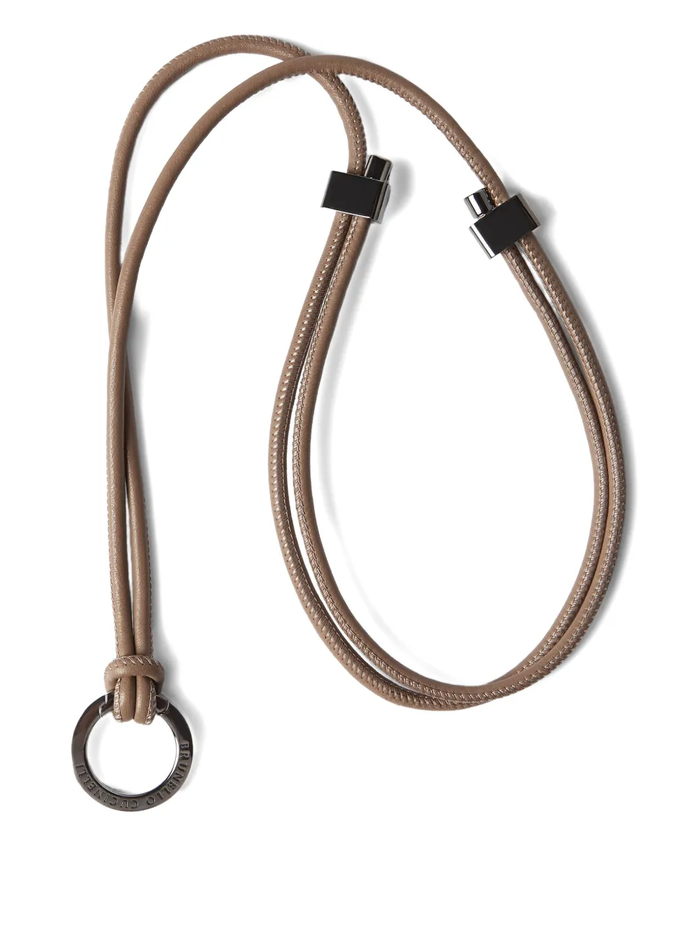 Brunello Cucinelli monili-detail leather glasses cord - Beige