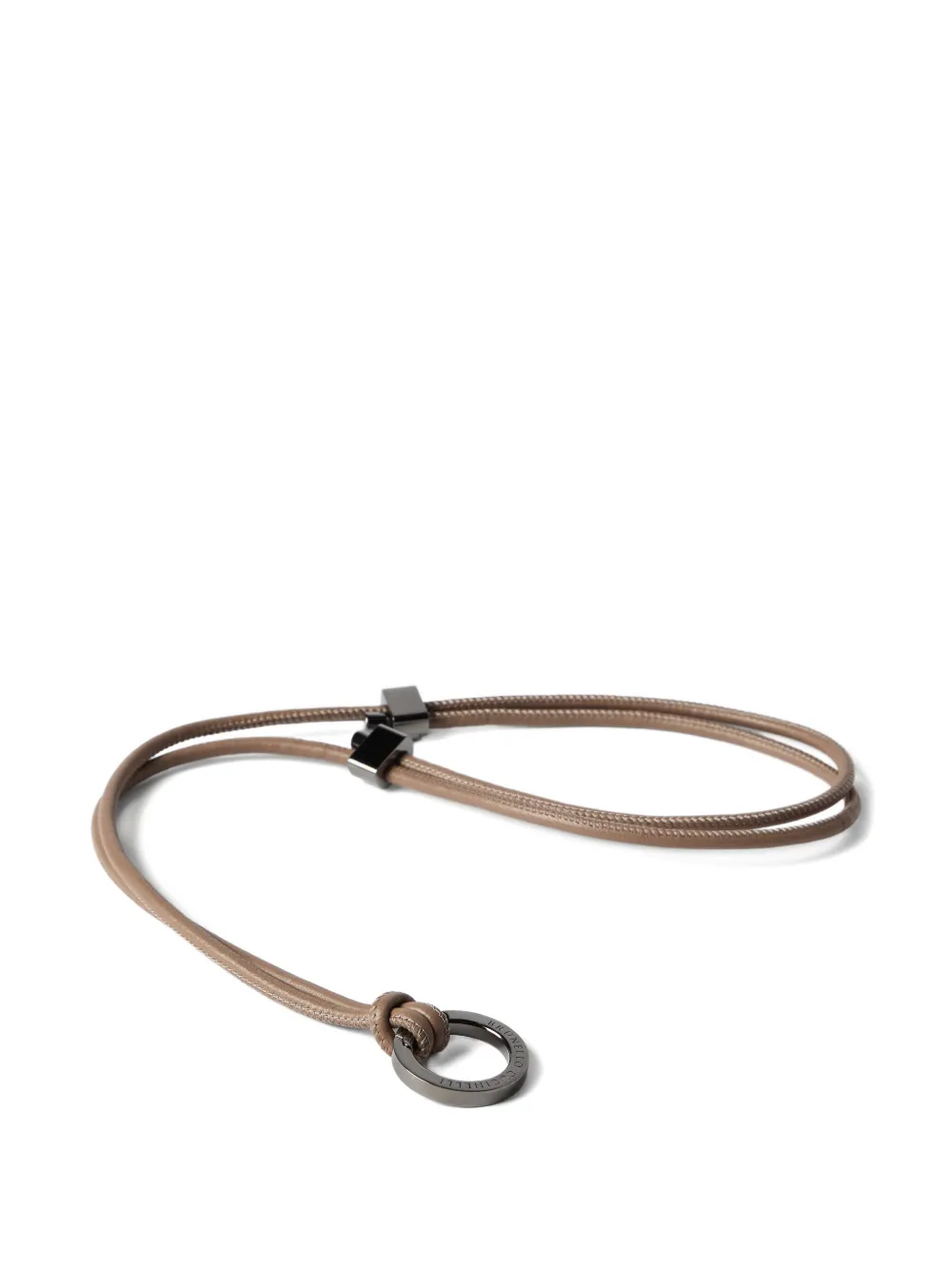 Brunello Cucinelli monili-detail leather glasses cord - Toni neutri