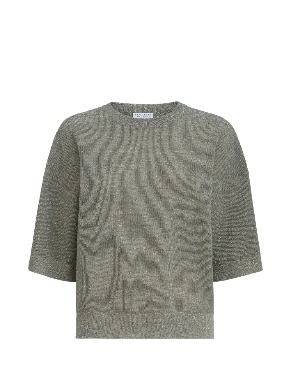Brunello Cucinelli sparkling linen sweater - Verde