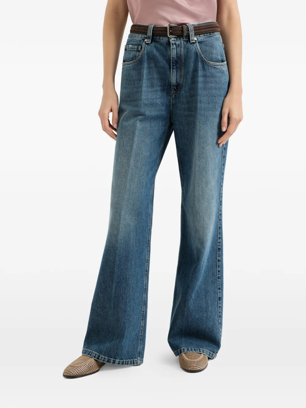  Brunello Cucinelli Jeans Con Design A Cinque Tasche - Blu 